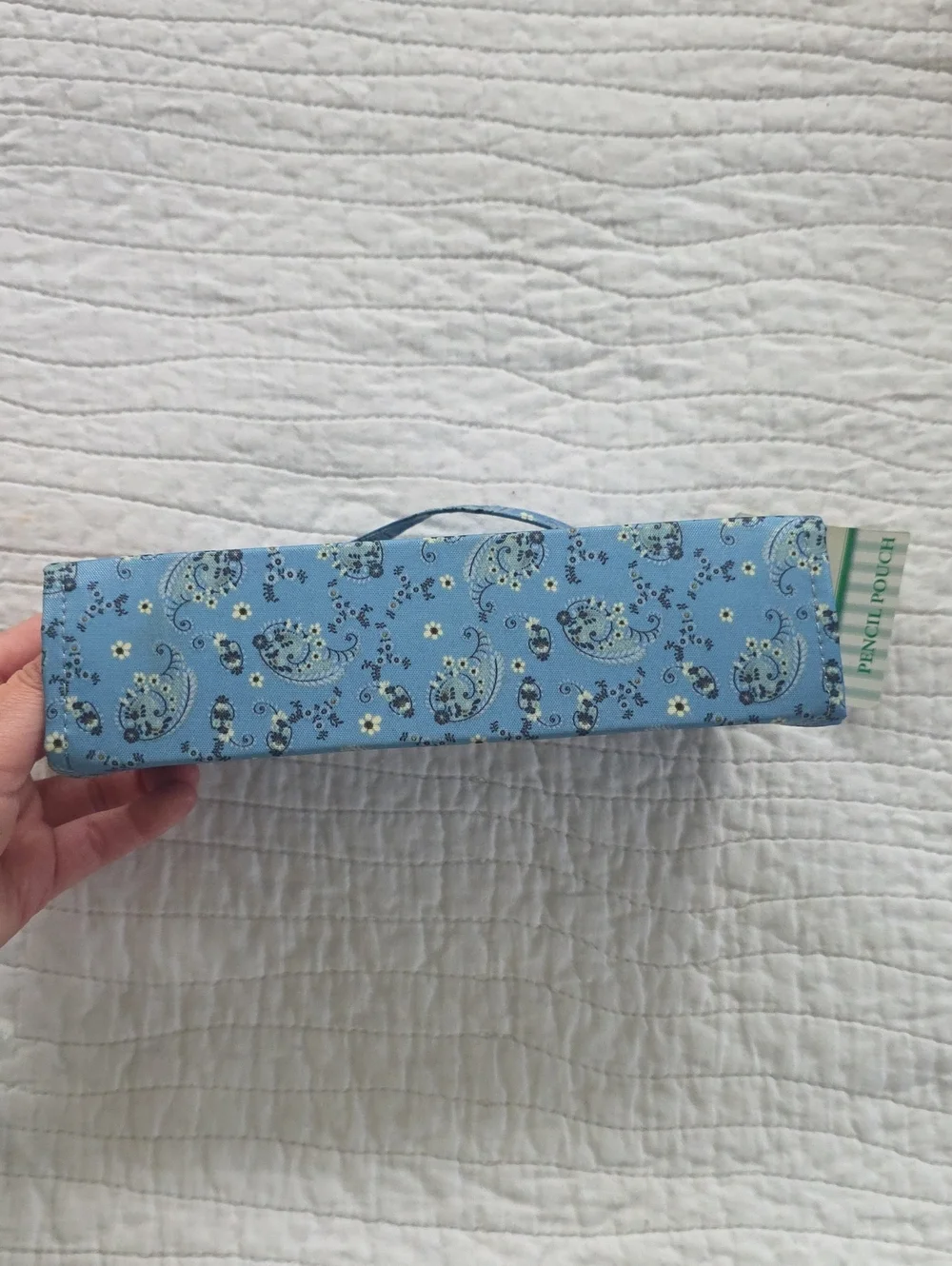 NWT Laura Ashley Blue Bandana Pencil Pouch